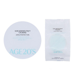Age to Wenness Long Protection Sun Pact SPF50+ PA++++ Original 12.5g + Refill 12.5g set, 1 set white