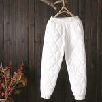 FiveFive Winter &uuml;likerged tuulekindlad p&uuml;ksid tepitud soojad vabaaja lumer&otilde;ivad Pantalones naiste elastsed k&otilde;rge v&ouml;&ouml;kohaga paks kottis dressip&uuml;ksid M valge