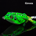 Frog Soft Fishing Lure Double Hooks Artificial Bait Frog Tool kollane