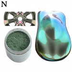 10g Kameeleoni pigment Akr&uuml;&uuml;lv&auml;rvi pulber Kattekiht Autov&auml;rvimiseks Autode kameeleoni pulber K&auml;sit&ouml;&ouml; K&uuml;&uuml;nedekoratsioonid Kunst O3M7 roheline