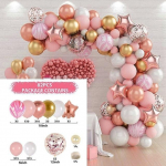 Macaron roosa &otilde;hupall Garland Arch Kit Rose Red Confetti Lateks &otilde;hupallid Baby Shower T&uuml;druku s&uuml;nnip&auml;evapeo pulmadekoratsioonid as picture