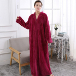 Naiste mugav lukuga pikk pidžaama hommikumantel puhkeriided fliisist pidžaamad naiste k&auml;ter&auml;tik hommikumantel L