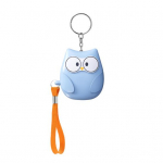 Isiklik alarmi v&otilde;tmehoidja LED-valgusega k&otilde;rvulukustava heliga, armsa kujuga kaasaskantav avarii enesekaitse ohutusalarm valge