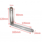 Nurga nurgaklamber 90-kraadine m&ouml;&ouml;bli kindel tugi