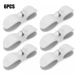 6 tk Juhtmehoidja Korraldaja K&ouml;&ouml;giseadmete Juhtme&uuml;mbris Kaablihaldus Klamber Hoidik Frit&uuml;&uuml;ri Kohvimasina Fiksaator white 6pcs