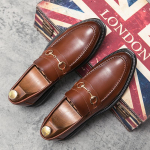 Itaalia K&auml;sit&ouml;&ouml; Meeste Nahast Mokassiinid Briti Stiilis Kvaliteetsed Moodsad Brogues Kingad Korea Slip-on Madala Kontsaga Meeste Ametlikud Kingad 38 pruun