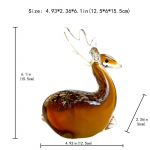 V&auml;rviline glasuur K&auml;sitsi valmistatud Sika Hirve kujukesed Loomade K&auml;sit&ouml;&ouml; Armas majapidamises kasutatava lauakaunistus Kontori elutoa veinikapi kaunistus p&otilde;drapruun