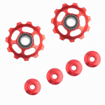 2 tk alumiiniumist 11T Jockey ratta tagumise k&auml;iguvahetaja rihmaratas jalgratta jalgrattale(punane)