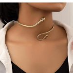 Moodne naiste kaelakee Snake Choker kuld
