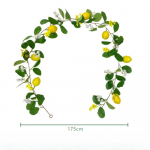 2 tk Sidrunitega vanikud, tihedad lilled Kunstlik sidruni vanik Kevadsuvine rohelus viinapuu ukseseina jaoks Mantel pulmapeo lauakaunistused