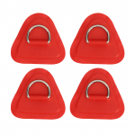 4 tk D Ring Patch Roostevabast terasest D Ring Pad kummipaadi surfilauale Dinghy aerulauale punane