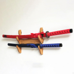 Samurai Stand , rack Bamboo Hanger Display Gift Tan 2 Tiers