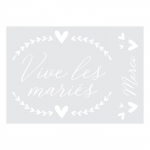 Transfert textile thermocollant A5 - Vive les mari&eacute;s