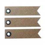 &Eacute;tiquettes &agrave; oeillet - Kraft - 20 pi&egrave;ces - 50x12mm - Activit&eacute;s cr&eacute;atives - Personnalisation d'emballages