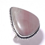 Wood Jasper Gemstone Ring Handmade Unique Design Women's Jewelry 7.75 p7g86