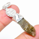 Labradorite Rough Handmade 925 Sterling Silver Jewelry Pendant 2.17 u7e70