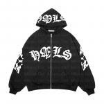 Lukuga kapuuts Snowflake Letter Print Goth Punk dressipluus Naiste pusad Sport mantel Pullover Pikkade varrukatega Suurem&otilde;&otilde;tmeline kapuuts Y2k jope S must