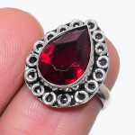 Pink Rubillite Handmade 925 Sterling Silver Jewelry Ring Size 5.5 z4m89