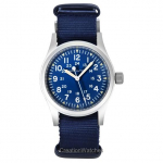 Hamilton Khaki Field tekstiilrihm sinise sihverplaadiga automaatne H69439940 meeste k&auml;ekell sinine