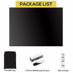 100% pimendav kardin Kaasaskantav akende kleebiskardin Eemaldatav DIY valgust blokeeriv tumedaim aknariie Pimendamisriie must S 145x100cm