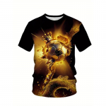 Spordijalgpall 3D Prindiga T-s&auml;rk Lastele Poiste Riided L&uuml;hikeste varrukatega vabaaja laster&otilde;ivad Moodne T-s&auml;rk poistele 100