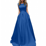 ZANZE Naiste Peo Vabaaja &Uuml;mara Kaelusega Varrukateta Maxi Pikk Kleit S