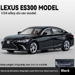 Uus 1:24 Lexus ES300 Suur Luksuslik Juhtiv Sedaan Sulamist Metallist Valatud Autode Mudel Heli ja Valgus Tagasit&otilde;mbamismehhanismiga Seeria S&uuml;nnip&auml;evakingitus must