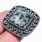 Ruby in Zoisite Gemstone Handmade Ethnic 925 Silver Gift Jewelry Ring Size 9 S5F60