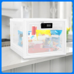 Lukustatav hoiukast 3,6 gallonit Suure mahutavusega lukustatav hoiukonteiner Kaasaskantav lukustuskast koodlukuga puhas