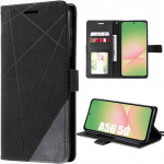 Coque pour Samsung Galaxy A56 5G - BOOLING - Protection Anti-Rayure Effet Cuir &Eacute;l&eacute;gant Noir