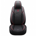 Luksuslik auto istmekate Nahast salong autod istmekatted jalamatid Universaalne SEAMETAL istmekatte kaitsepadi Auto tarvikud 1 esiiste One Seat must/punane
