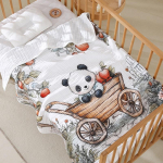 Mitmeotstarbeline beebitekk - &Uuml;lipehme marlist m&auml;hkimistekk vasts&uuml;ndinutele ja v&auml;ikelastele suveks/konditsioneeriga ruumidesse 110x110cm