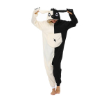 Monokuma Cosplay Kost&uuml;&uuml;m Naiste &Uuml;hesosad Kigurumi Halloweeni J&otilde;ulude R&otilde;ivad Kogu Keha Pyjama &Ouml;&ouml;riided Kombinesoon, Multikategelane Kigurumi S white