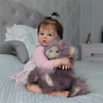 55CM Realistlik Reborn Beebinukk K&auml;si &Uuml;limalt Realistlik 3D K&auml;sitsi Maalitud Elusuuruses Kollektsioneeritav Vin&uuml;&uuml;lnukk Kingituseks girl