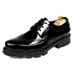 38-44 Meeste Suur Suurus Moodsad Paksu Tallaga Vabaaja Nahkkingad &Auml;ri K&otilde;rgust Suurendavad Nahkkingad 44 must