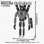 MOOXI Skibidi Tualettlaagri Komplekt MOC Klotsid M&auml;ng Super Titaan Boss Woofer TV Kaamera K&otilde;lar Sireen Mees Boss Ehitusklotsid Laste M&auml;nguasjad