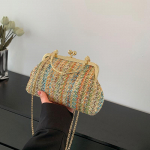 Moodne kootud kott naistele 2023. aasta kevadtrend Lihtne &otilde;lakott Lihtne vabaaja kott naiste kott 21x6x14cm