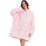 Talvised pusad Naiste Pusa, Meeste Pullover Fliisist hiiglaslik teleritekk pikkade flanellvarrukatega One Size sinine