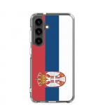 Coque T&eacute;l&eacute;phone &ndash; Samsung &ndash; Galaxy S24 Plus &ndash; Drapeau Serbie &ndash; Supp &ndash; Mitmev&auml;rviline