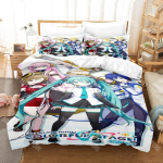 Anime T&uuml;drukud Hatsune Miku N&otilde;rk H&auml;&auml;l Tekikate Komplekt HD Tekikate Laste Voodipesu Komplektid Voodipesu Magamistoa Dekoor EU Single 90x200cm blue