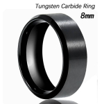 Mustad S&otilde;rmused Klassikaline Roostevabast Terasest S&otilde;rmus Kihlas&otilde;rmused Meestele Naissoost Paari Must H&otilde;bedane V&auml;rv Mood Ehted 8/6mm 5 black