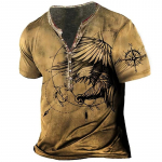Meeste riided Mood pol&uuml;ester V kraega n&ouml;&ouml;biga T-s&auml;rk, meeste vabaaja vintage stiilis punk-T-s&auml;rk, meeste fitnessi T-s&auml;rk. S