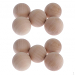 10x Puidust Viimistlemata Lehtpuust Palli, Sile Kask
