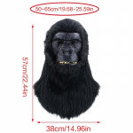 Halloweeni Mustade Gorillade T&auml;ispea Mask Lateksist 3D Loomapeakate Peo Festivali Tarvikute jaoks must