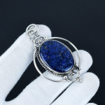 Lapis Lazuli Ripats, 925 Sterling H&otilde;bedast Ripats, Imekaunis Sinine Kivi Ripats, Kivist Ripats, Naiste Ripats, K&otilde;ikideks Kordadeks Ripats Kingitus 6.5 Cm sinine