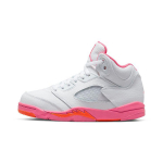 Air Jordan 5 Retro PS Pinksicle Laste tossud Valge Ohutusoranž 440893-168 29.5