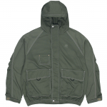 Adidas Originals Trefoil Ww Kapuutsiga Jakk Tikitud Logoga Meeste &Uuml;ler&otilde;ivad Armee-Roheline HM8017 S