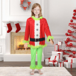 Uus roheliste juustega koletise kost&uuml;&uuml;m Grinch lastekost&uuml;&uuml;m esinemisr&otilde;ivad 110cm