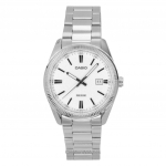 Casio Standard Analoog Roostevabast Terasest Valge sihverplaat Kvarts MTP-1302DA-7AV Unisex K&auml;ekell valge