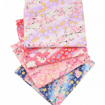 misaki Jaapani mustriga kangaj&auml;&auml;gid Jaapani l&otilde;ige 24cm x 24cm komplekt, lilleline, metallik, puuvillane, kangas, riie, stiilne, k&auml;sit&ouml;&ouml;, DIY, k&auml;sit&ouml;&ouml;,